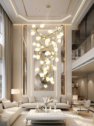 Evene Lustre Spirale Céramique Laiton