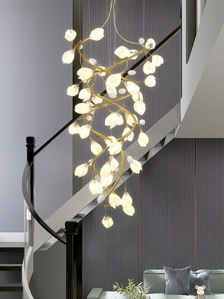 Evene Lustre Spirale Céramique Laiton