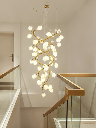Evene Lustre Spirale Céramique Laiton