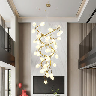 Evene Lustre Spirale Céramique Laiton