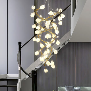 Evene Lustre Spirale Céramique Laiton