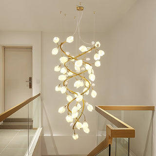 Evene Lustre Spirale Céramique Laiton