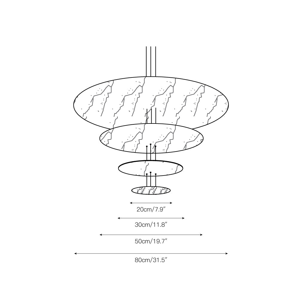 Erliris Suspension Métallique de Luxe Postmoderne