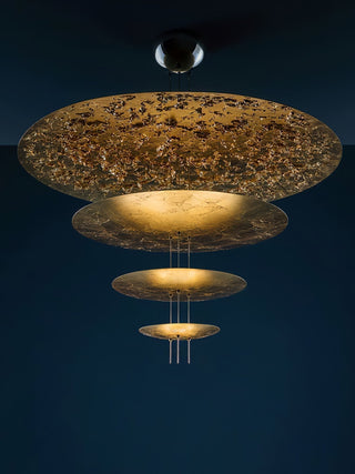Zathaara Suspension Feuilles Or Étagées