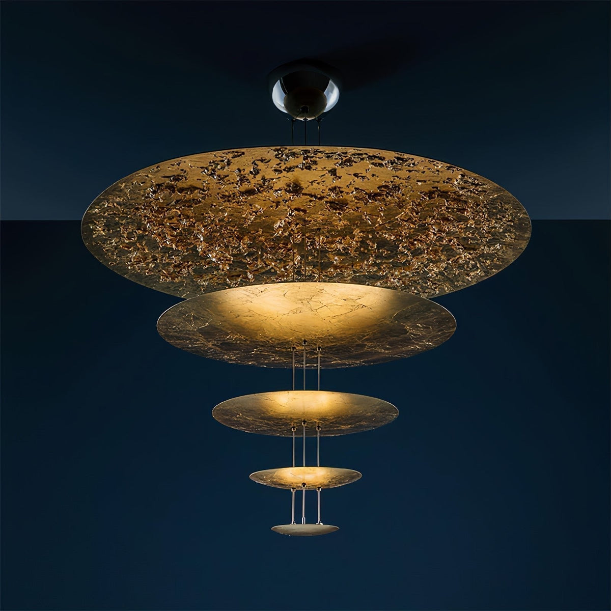 Doriel Suspension Feuilles Or Étagées