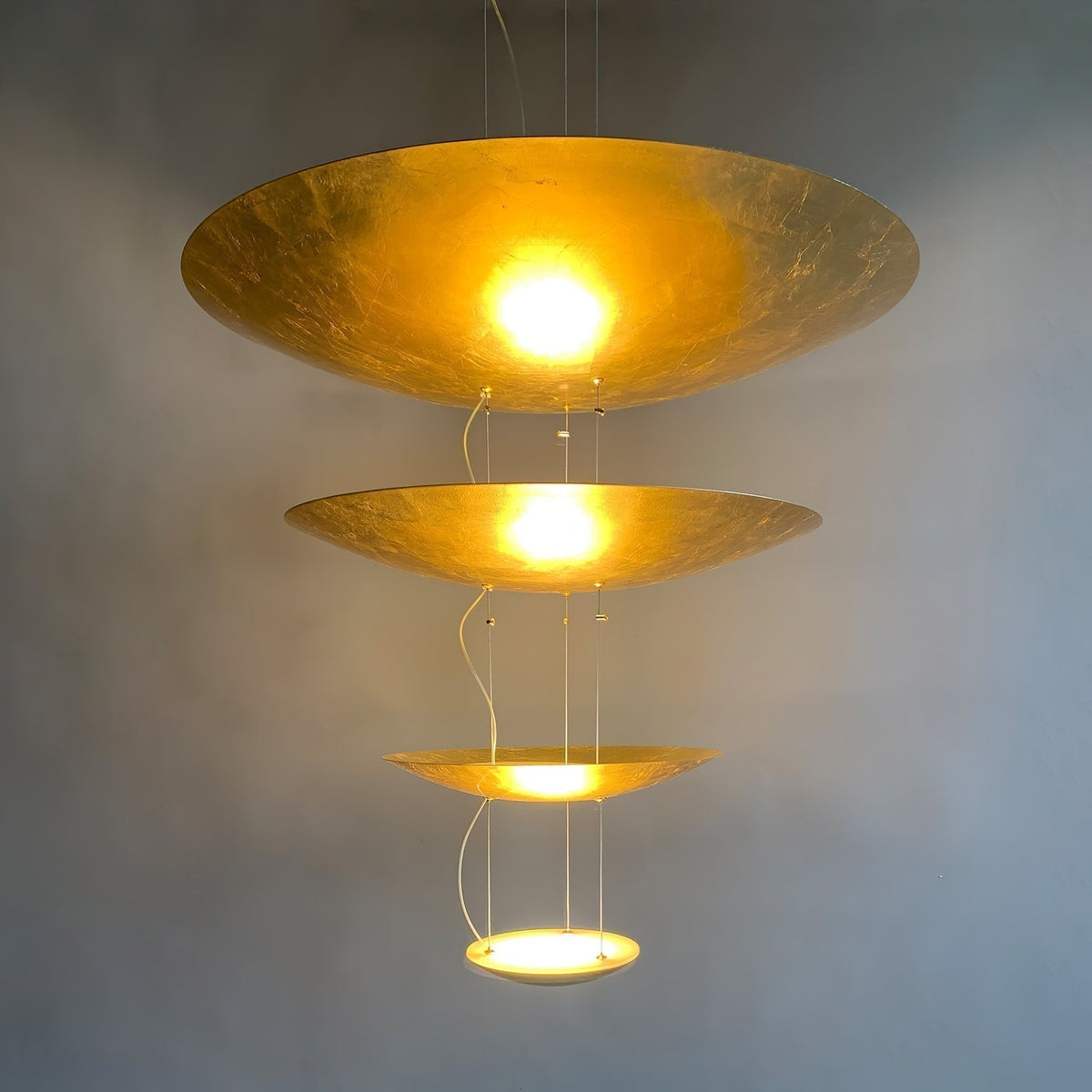 Doriel Suspension Feuilles Or Étagées