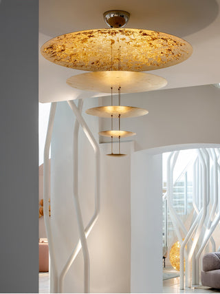 Zathaara Suspension Feuilles Or Étagées