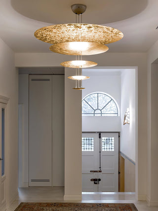 Zathaara Suspension Feuilles Or Étagées