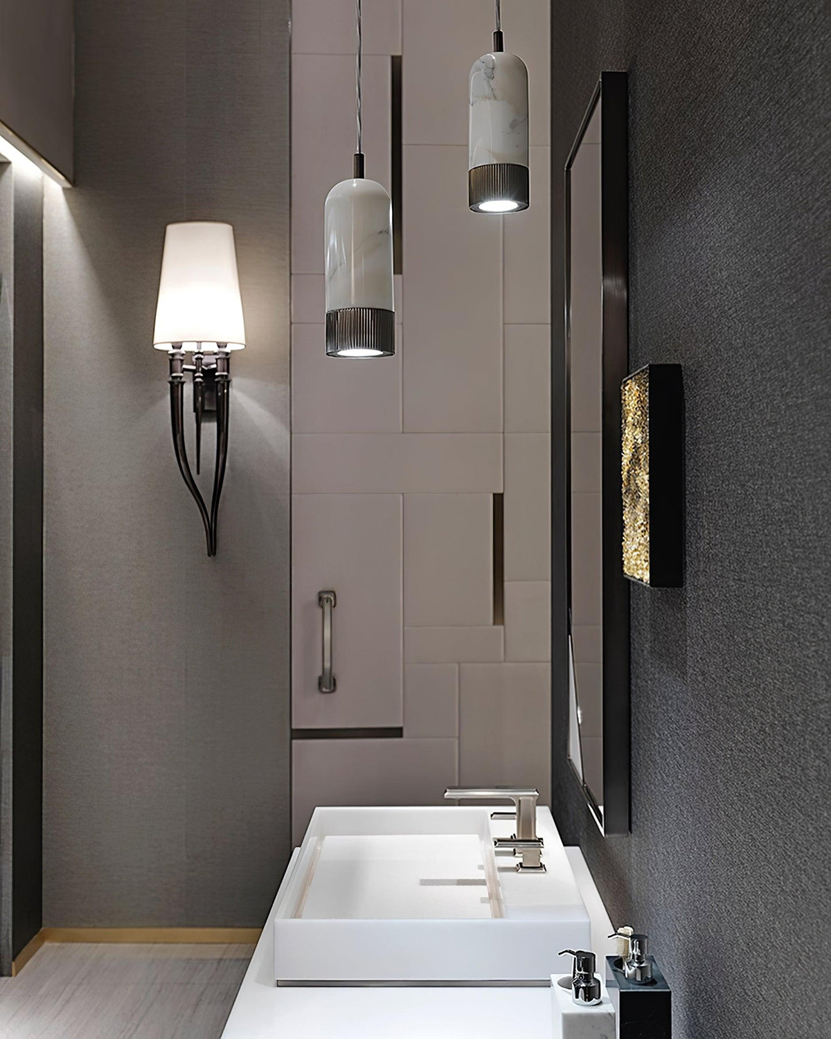 Sol Suspension Moderne en Marbre
