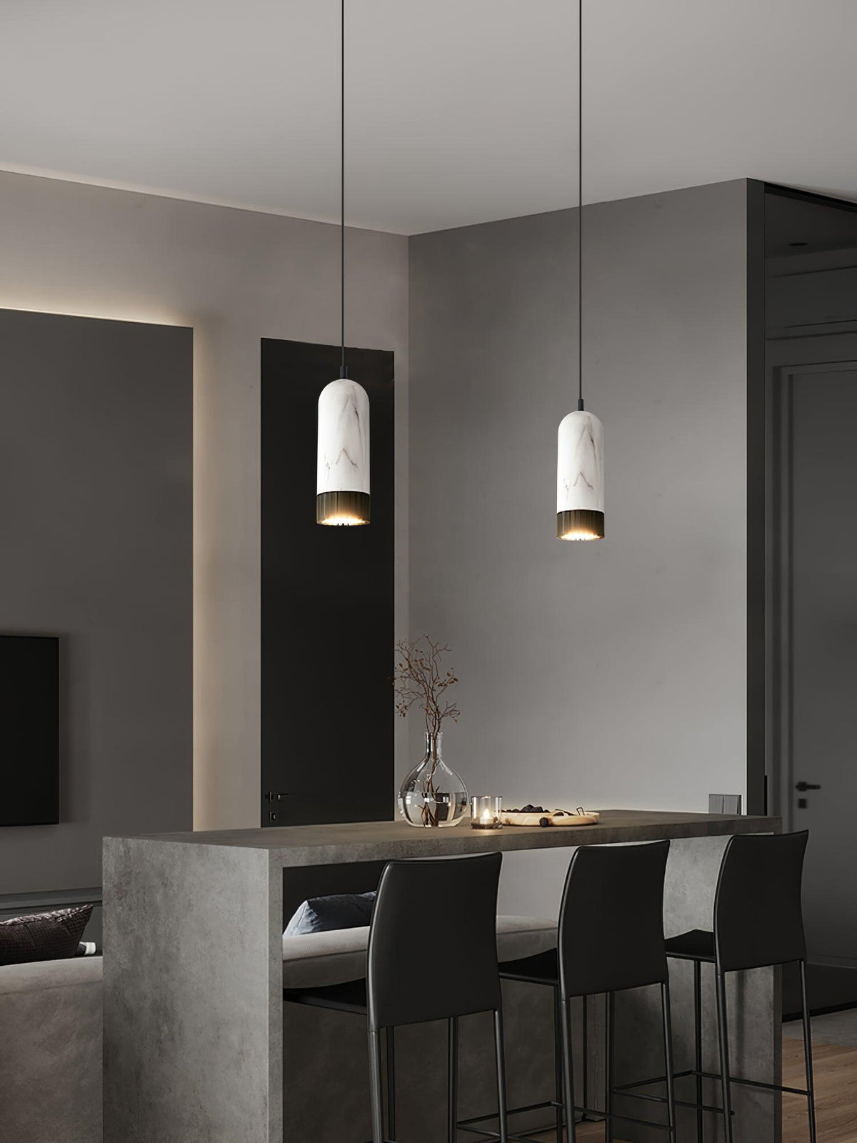 Sol Suspension Moderne en Marbre