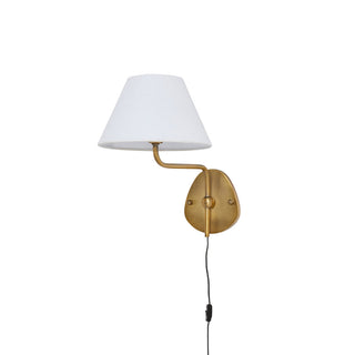 Myvele Applique Murale Laiton Tissu Élégance Vintage Plug-In