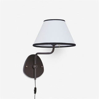 Myvele Applique Murale Laiton Tissu Élégance Vintage Plug-In