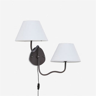 Myvele Applique Murale Laiton Tissu Élégance Vintage Plug-In