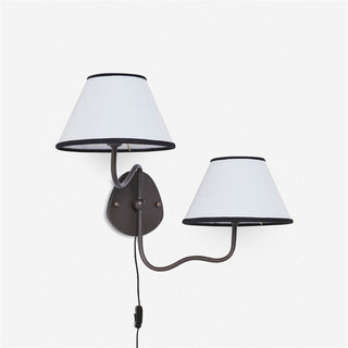 Myvele Applique Murale Laiton Tissu Élégance Vintage Plug-In