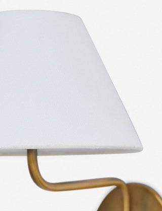 Myvele Applique Murale Laiton Tissu Élégance Vintage Plug-In