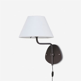 Myvele Applique Murale Laiton Tissu Élégance Vintage Plug-In