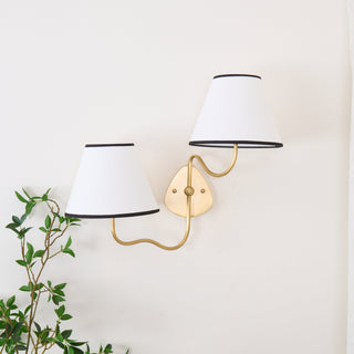 Evynor Applique Murale Laiton Tissu Industriel Vintage