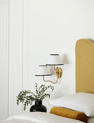 Evynor Applique Murale Laiton Tissu Industriel Vintage