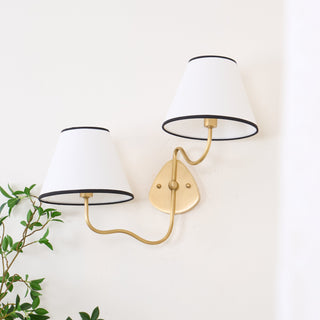 Evynor Applique Murale Laiton Tissu Industriel Vintage