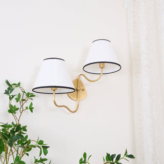 Evynor Applique Murale Laiton Tissu Industriel Vintage