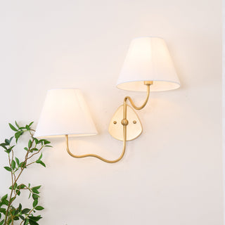 Evynor Applique Murale Laiton Tissu Industriel Vintage