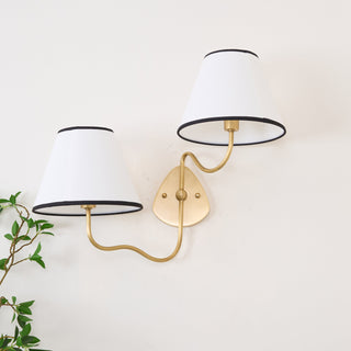 Evynor Applique Murale Laiton Tissu Industriel Vintage