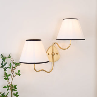 Evynor Applique Murale Laiton Tissu Industriel Vintage