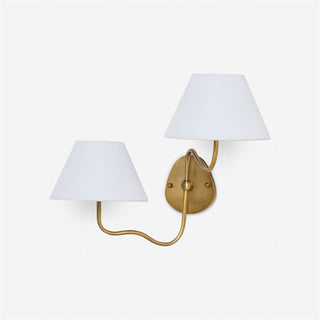 Evynor Applique Murale Laiton Tissu Industriel Vintage