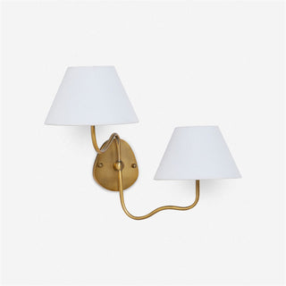 Evynor Applique Murale Laiton Tissu Industriel Vintage