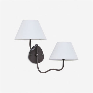 Evynor Applique Murale Laiton Tissu Industriel Vintage