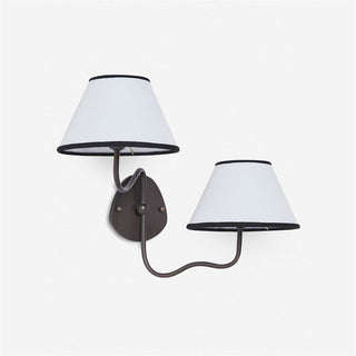 Evynor Applique Murale Laiton Tissu Industriel Vintage
