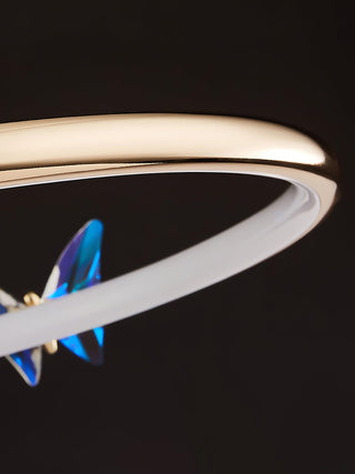 Solara Plafonnier Papillon avec Accents en Cristal et Anneau LED-Luire