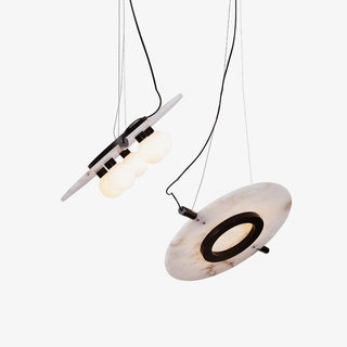 Imirila Disque Forme Verre Pendentif Lumière