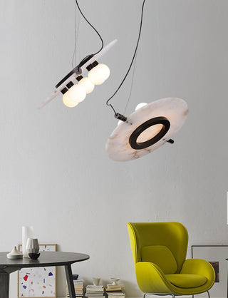 Imirila Disque Forme Verre Pendentif Lumière