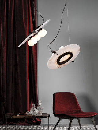 Imirila Disque Forme Verre Pendentif Lumière