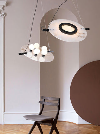 Imirila Disque Forme Verre Pendentif Lumière