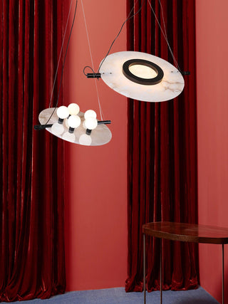 Imirila Disque Forme Verre Pendentif Lumière