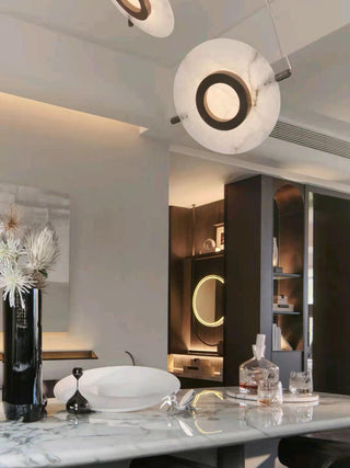 Imirila Disque Forme Verre Pendentif Lumière