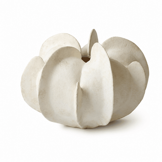 Magnolia Bloom Ceramic Sculpture Vase-Neutral Decor
