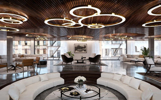 Lustra Suspension Dorée Moderne