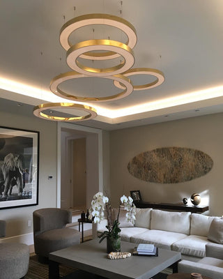 Lustra Suspension Dorée Moderne