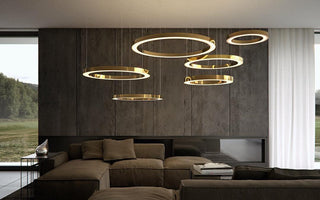 Lustra Suspension Dorée Moderne