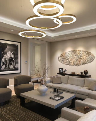 Lustra Suspension Dorée Moderne