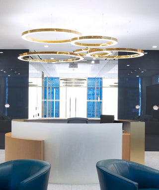 Lustra Suspension Dorée Moderne