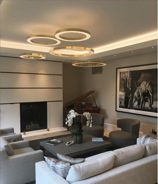 Lustra Suspension Dorée Moderne