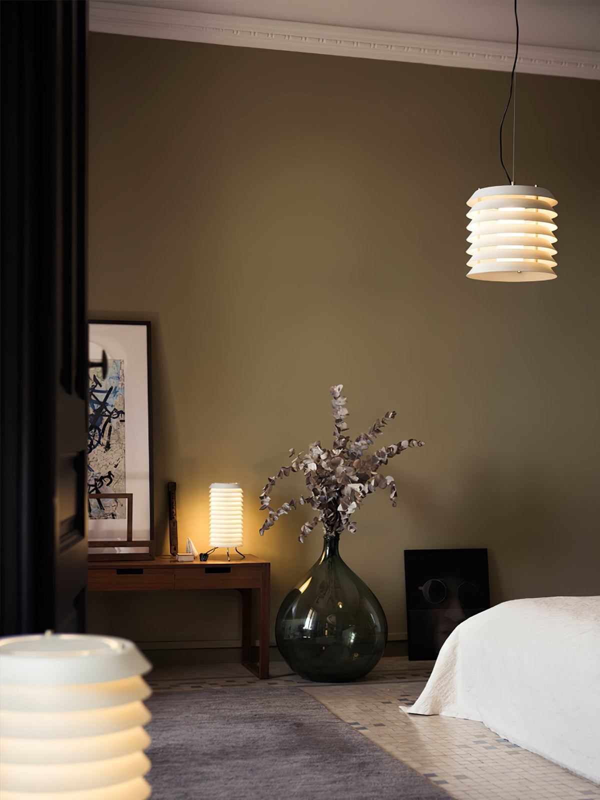 Orelelette Lampe de Table en Lattier Scandinave