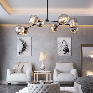 Valentina Suspension Globe Inhabituelle, Métal/Acrylique, Doré Rosé/Or/Chromé, Salon/Salle à Manger