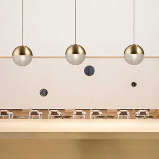 Valentina Suspenison Boule Contemporaine, Métal/Verre, Noir/Or, Bar/Salon/Chambre