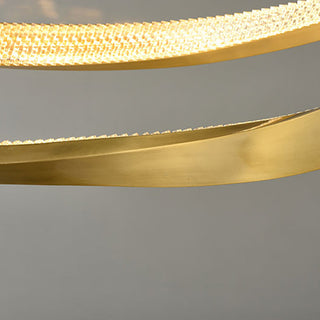 Arisha Suspension Anneau Moderne, Métal/Acrylique, Or/Argent, Salon/Chambre à Coucher