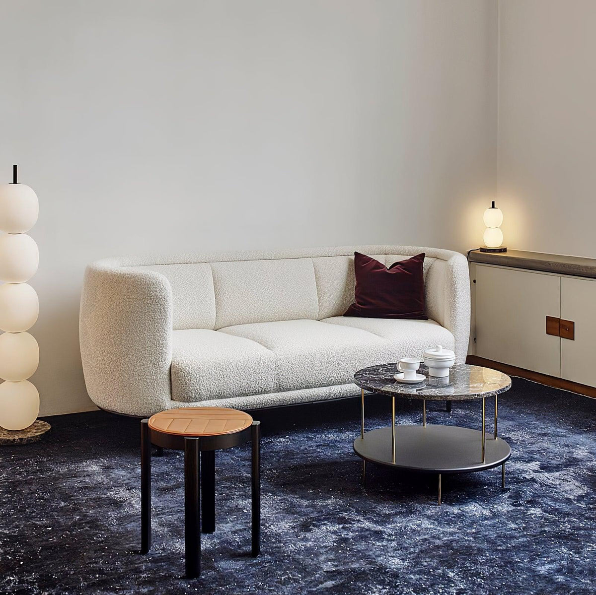 Olive Lampe de Table en Marbre Moderne